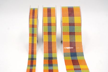 Erntegewürz Mehrfarbiges Plaid-Ribbon_AI